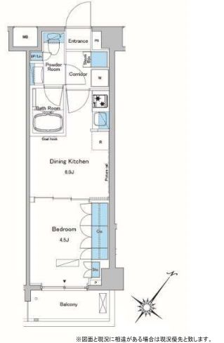 ルフォンプログレ中野富士見町 409 間取り図