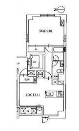 ルーチェ高輪 301 間取り図