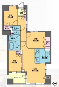 カスタリア東日本橋 204 間取り図