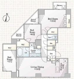 CAVANA+南青山 1301 間取り図