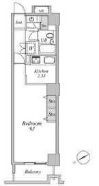 六本木ビュータワー 15階 間取り図