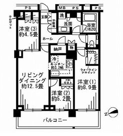 パークコート神楽坂 4階 間取り図