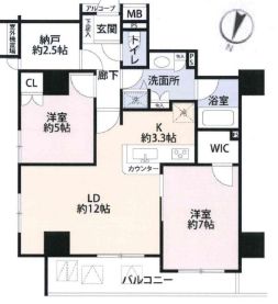 ソプラタワー 16階 間取り図