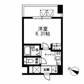 レジディア三越前 1503 間取り図