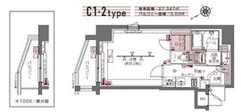 ZOOM白金高輪 2階 間取り図