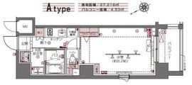 ZOOM白金高輪 3階 間取り図