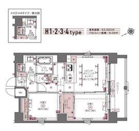 ZOOM白金高輪 4階 間取り図