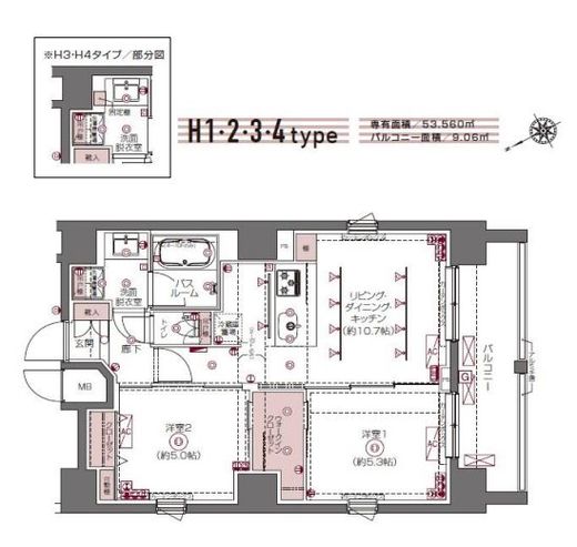 ZOOM白金高輪 10階 間取り図