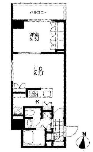 プライマル錦糸町 301 間取り図