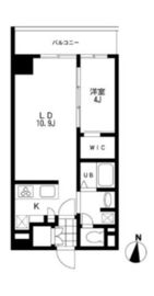 プライマル錦糸町 411 間取り図