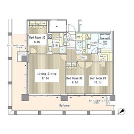 赤坂氷川町レジデンス 1112 間取り図