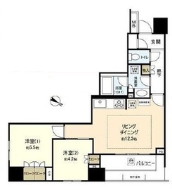 パークホームズ日本橋浜町二丁目リビオガーデン 7階 間取り図