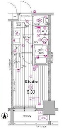 ガーラ・プレシャス渋谷六本木通り 6階 間取り図