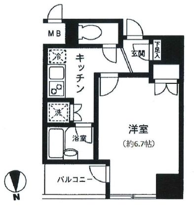 グラーサ銀座イースト 6階 間取り図