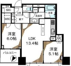 シティタワー有明 26階 間取り図