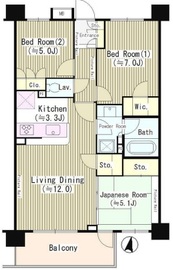 ベリスタ四谷大京町 4階 間取り図