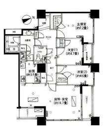 西早稲田パークタワー 3階 間取り図