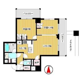 ブランズ東中野プレミアム 1階 間取り図