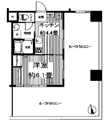 リーノ新宿若松町 201 間取り図