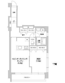 テラス護国寺 201 間取り図