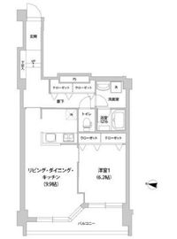 テラス護国寺 202 間取り図