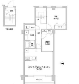 テラス護国寺 303 間取り図