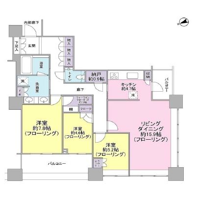 芝浦アイランド グローヴタワー 11階 間取り図