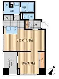 ウィルテラス勝どき 1201 間取り図