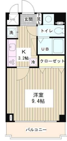 ラフィネ築地 201 間取り図