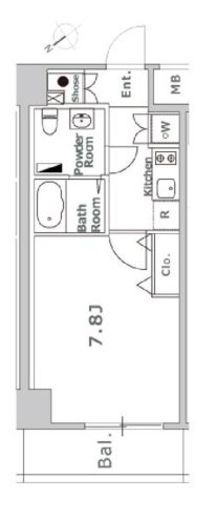 エスリード芝浦ベイサイド 4階 間取り図