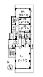 赤坂テラスハウス 601 間取り図