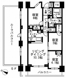 シャンピアグランデ深沢 302 間取り図