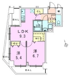 銀座レジデンス伍番館 1205 間取り図