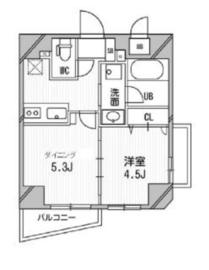 デュオステージ白金高輪 601 間取り図