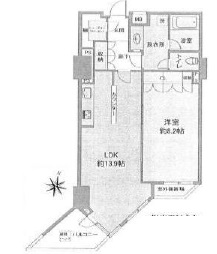 Feel A 渋谷 12階 間取り図