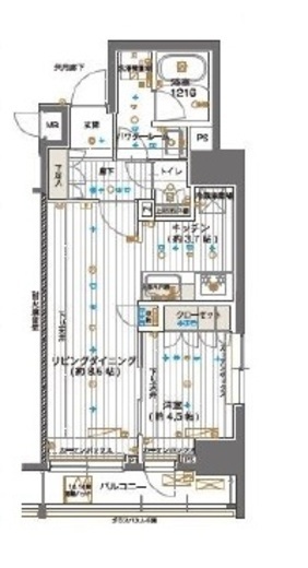 メインステージ神田須田町 13階 間取り図
