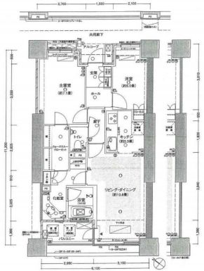 クレッセント東京ビュータワー 18階 間取り図