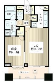 芝パークタワー 7階 間取り図