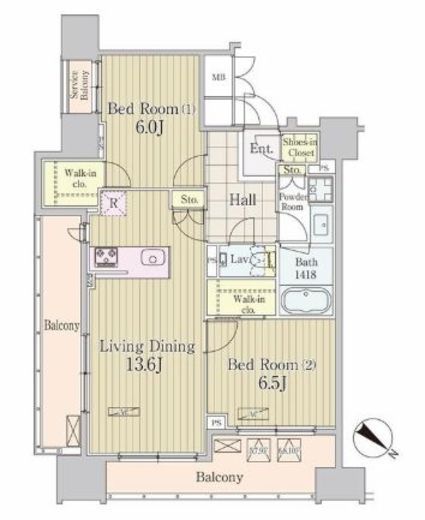 グランパレス東京八重洲アベニュー 505 間取り図