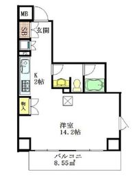 ユニーブル恵比寿 4階 間取り図