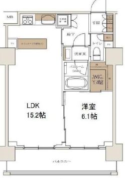 キュロコ日本橋 8階 間取り図