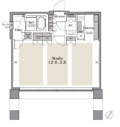 AKASAKA K-TOWER RESIDENCE 2903 間取り図