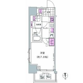 プレジリア東日本橋 1207 間取り図
