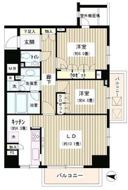 グランドメゾン西早稲田 8階 間取り図