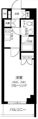 グランドコンシェルジュ広尾 3階 間取り図