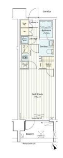 カスタリア大塚 802 間取り図