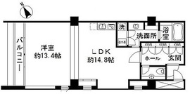 パークサイドシックス 302 間取り図