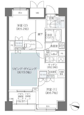 メゾンカルム本郷 1404 間取り図