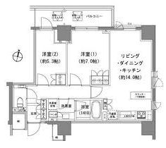 パークハウス平河町 8階 間取り図