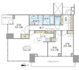ベイズタワー＆ガーデン 24階 間取り図